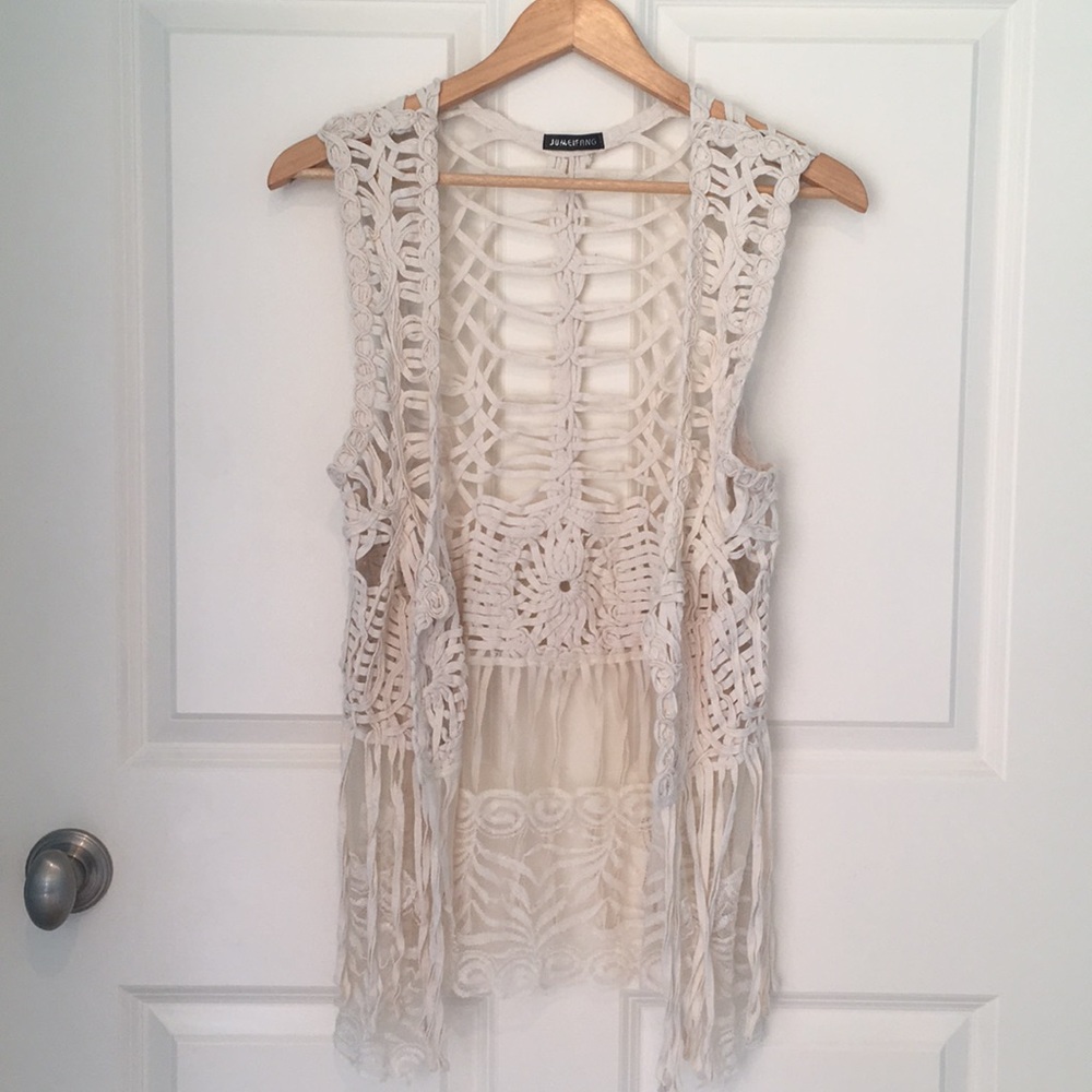 Macrame Crochet Lace Vest